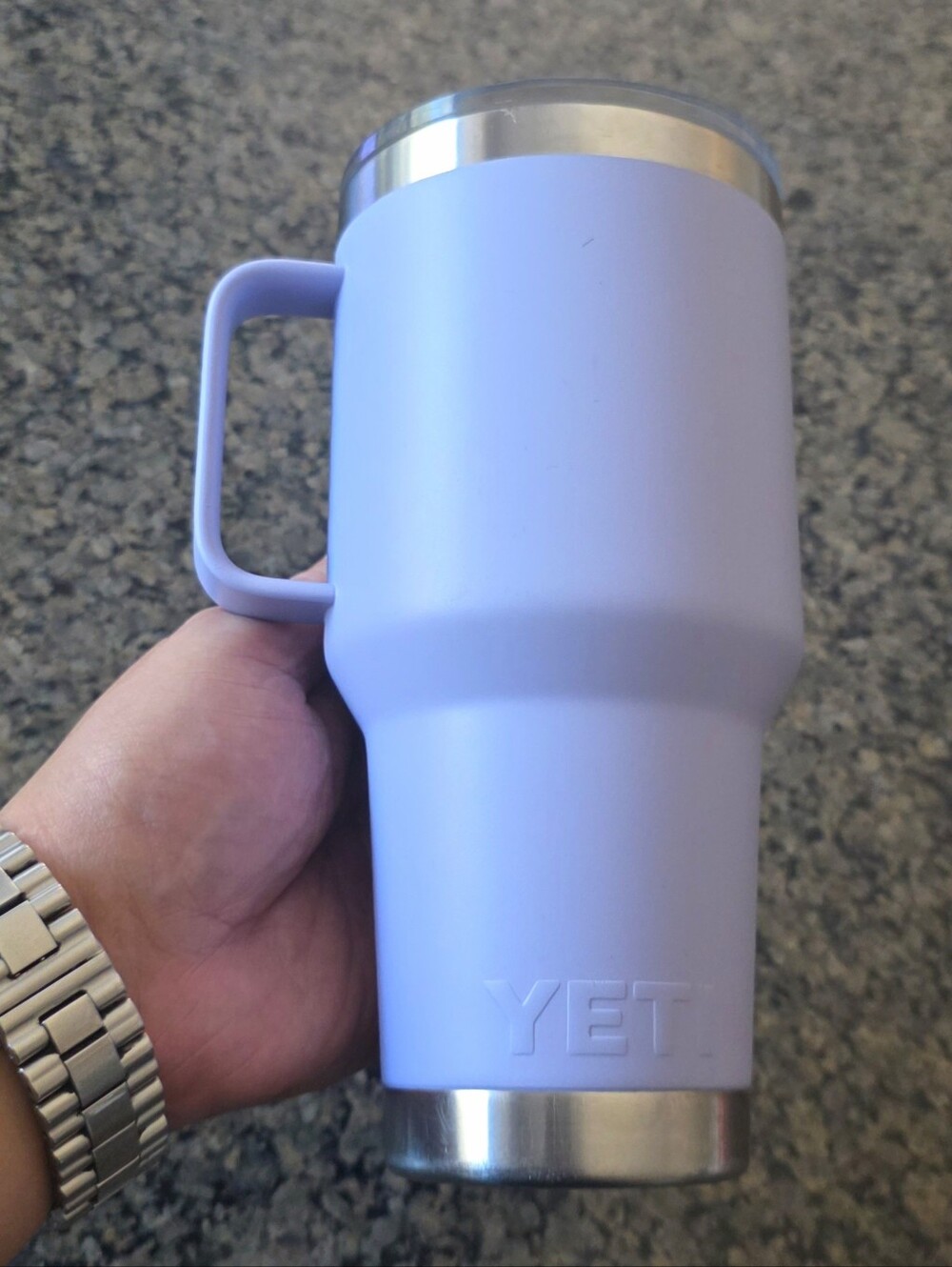 Yeti Rambler 35 oz Mug No Straw Lid Cosmic Lilac Rare color outdoor travel